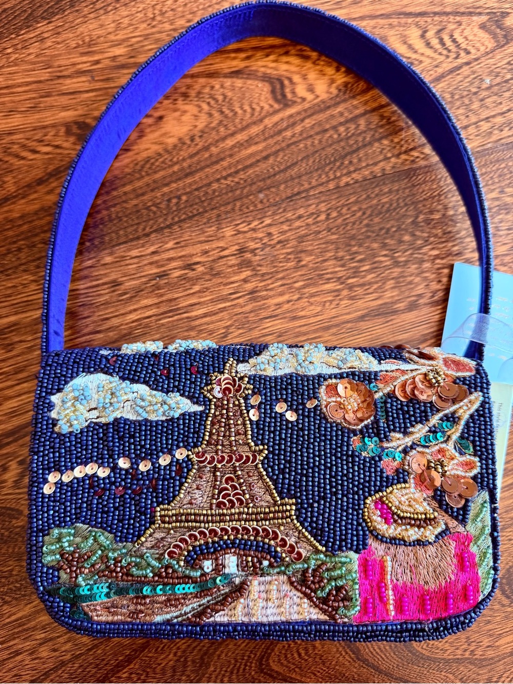 VIRAL-Paris With Eiffel Tower Beaded Bag-Very Sought After
